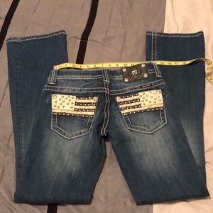 Excellent miss me jeans with American flag pockets